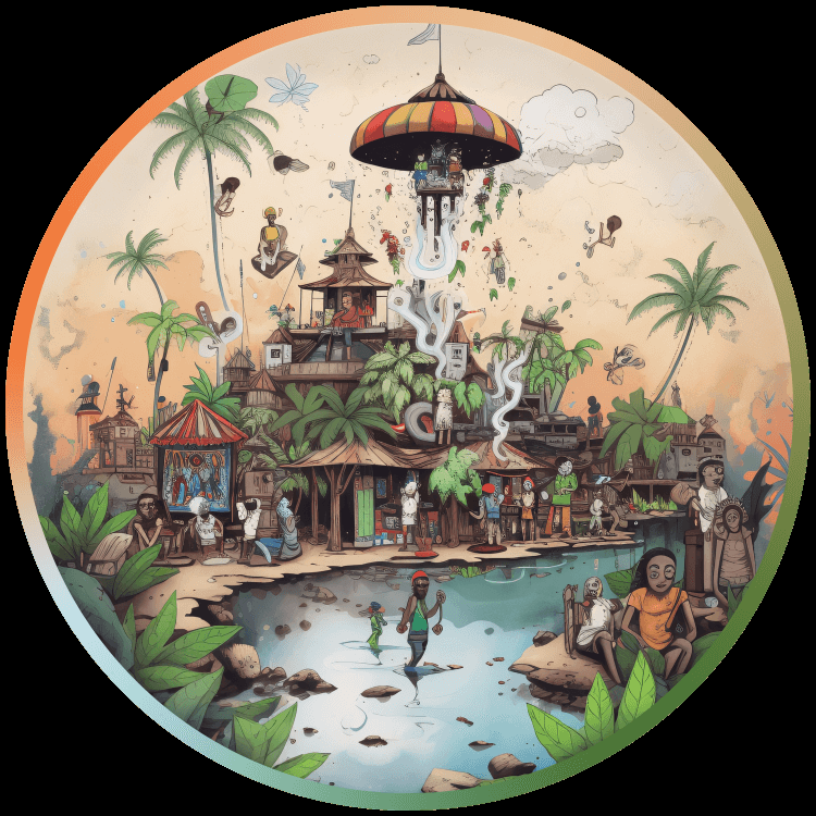 Ein mit AI-Generiertes Bild einer touristischen Region in Thailand, welches stellvertretend für den Strain 